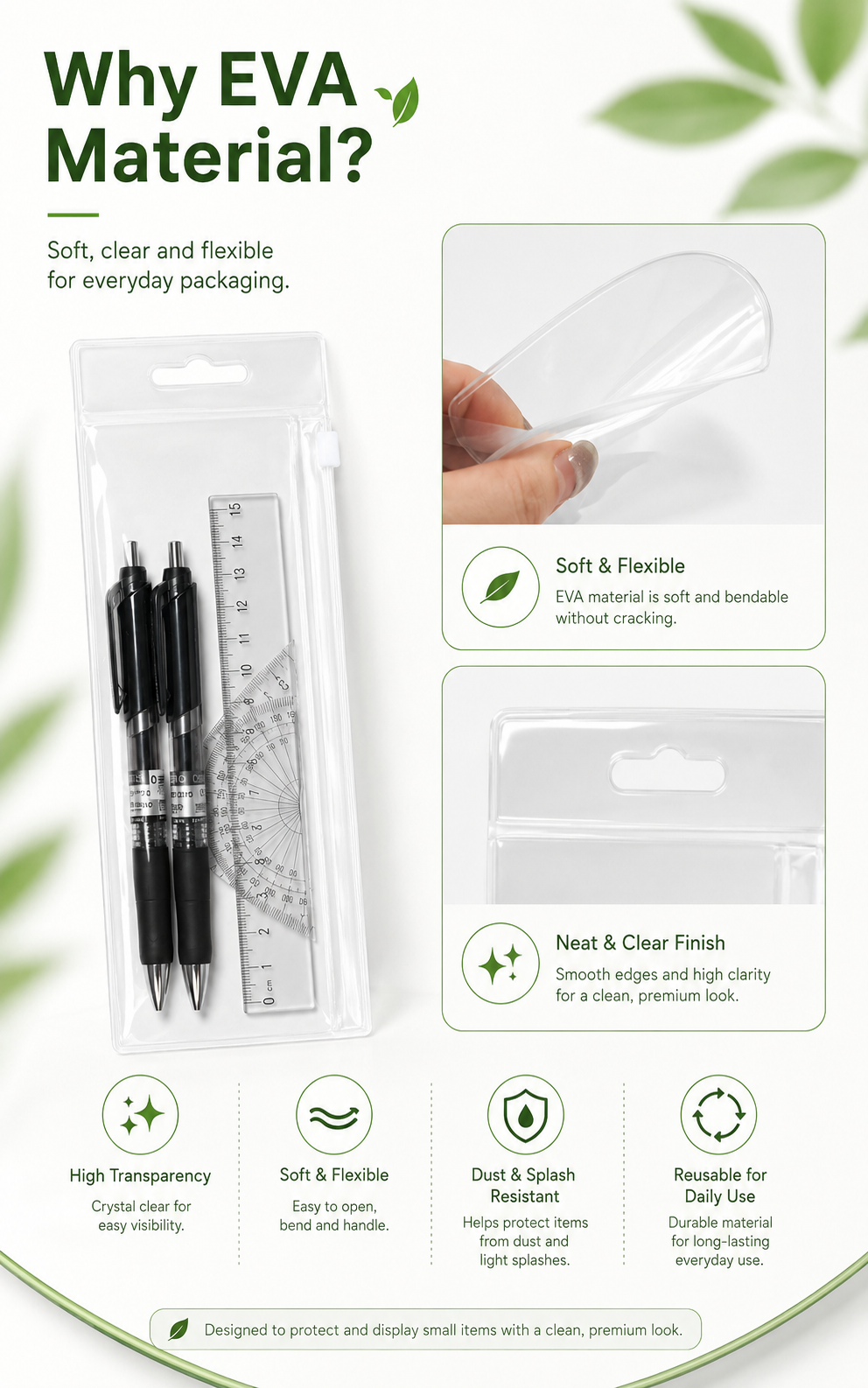 EVA Jewelry Ziplock Bag with Hot Stamping