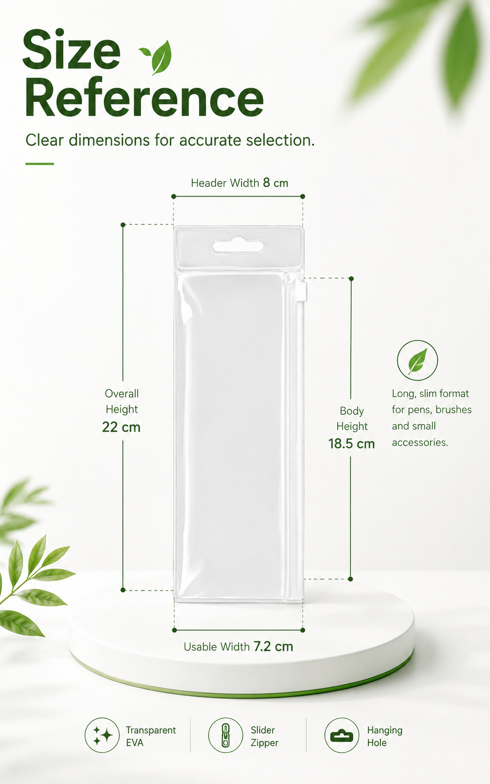 EVA Jewelry Ziplock Bag with Hot Stamping