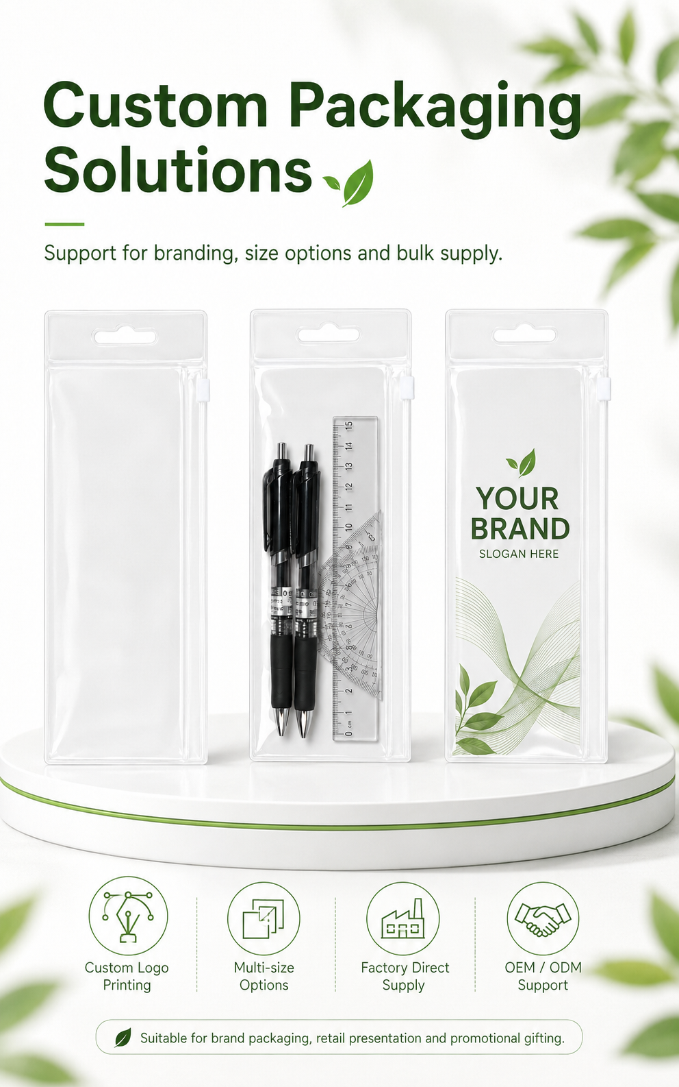 EVA Jewelry Ziplock Bag with Hot Stamping