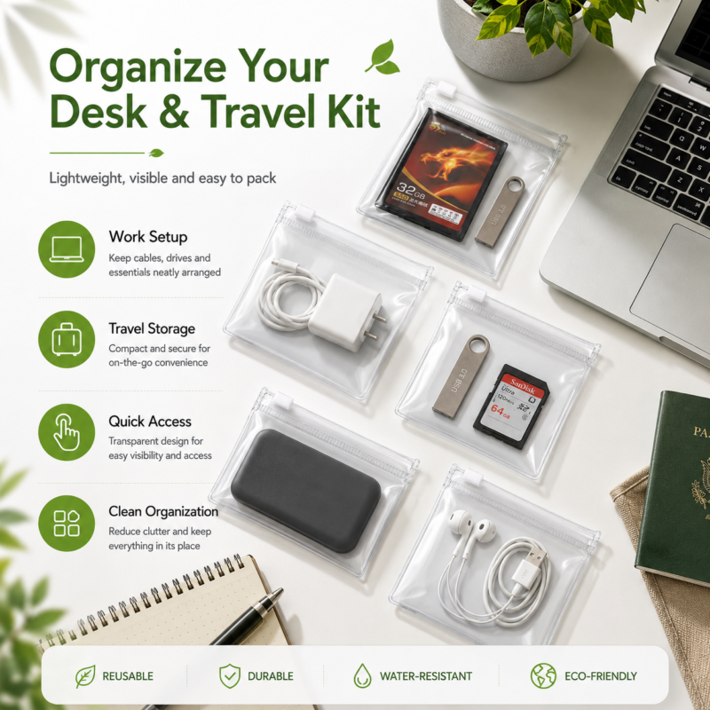 PVC SD Cards & USB Flash Drives Zipper Bag