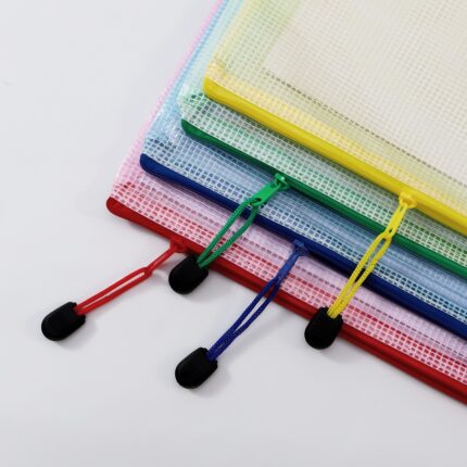 PVC Mesh File Zipper Bag (A4/A3 Size)