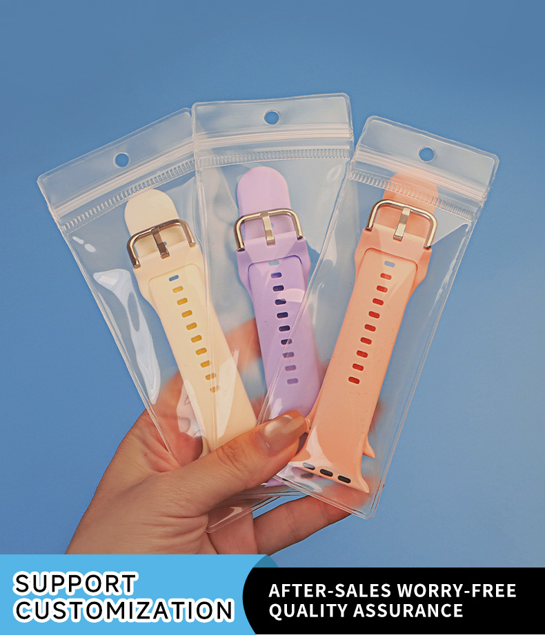 Clear EVA Ziplock Pouch with Hanging Hole for Watch Band Packaging