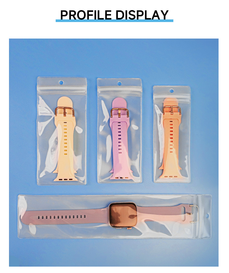 Clear EVA Ziplock Pouch with Hanging Hole for Watch Band Packaging