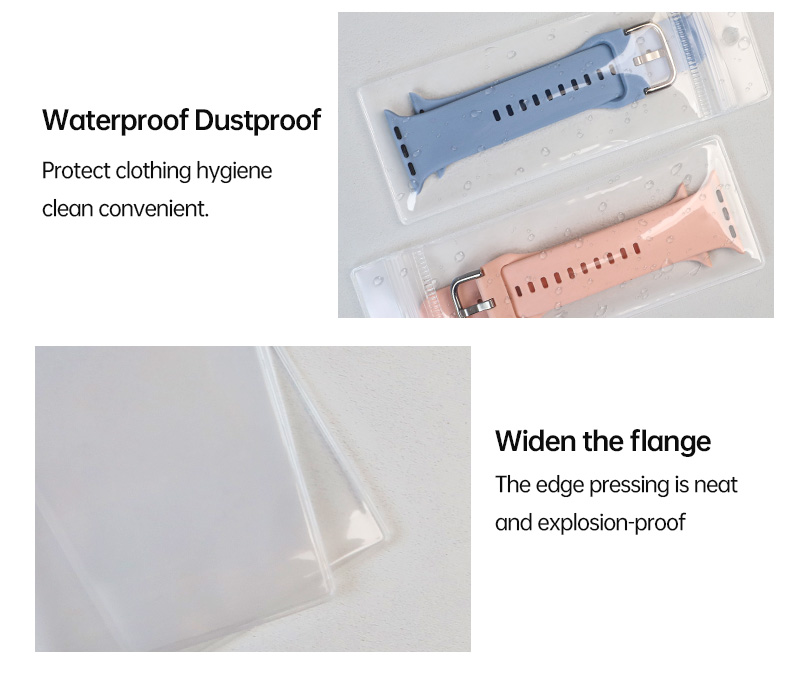 Clear EVA Ziplock Pouch with Hanging Hole for Watch Band Packaging