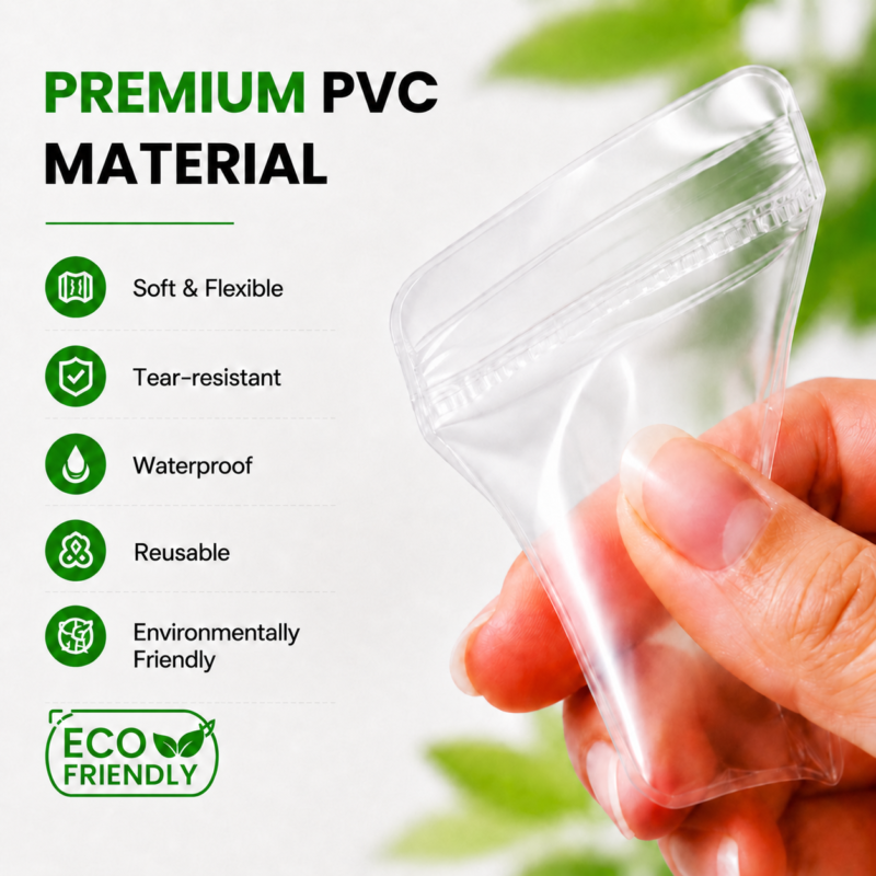 Clear PVC Jewelry Ziplock Bags | Anti-Tarnish PVC Ziplock Pouches