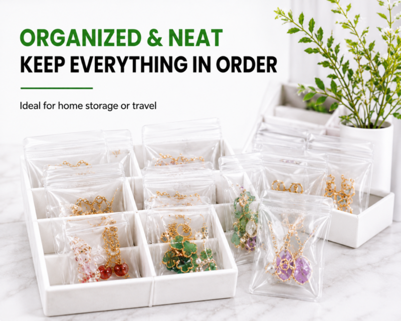 Clear PVC Jewelry Ziplock Bags | Anti-Tarnish PVC Ziplock Pouches