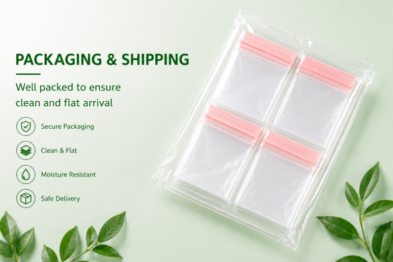 Pink EVA Ziplock Bags for Jewelry Packaging | Transparent Plastic Ziplock Pouches