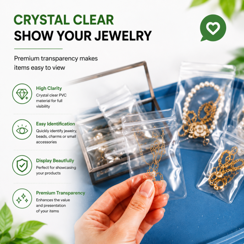 Clear PVC Jewelry Ziplock Bags | Anti-Tarnish PVC Ziplock Pouches