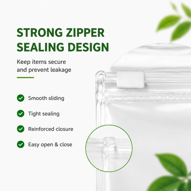 Clear EVA Zipper Bags Perfect Packaging for Hair Jewelry Accessories
