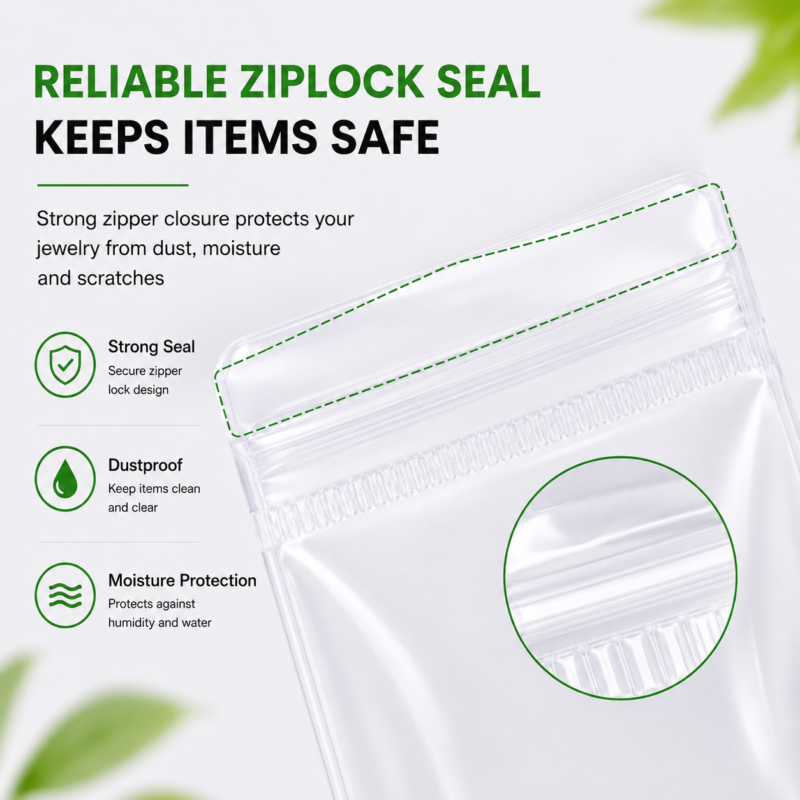 Clear PVC Jewelry Ziplock Bags | Anti-Tarnish PVC Ziplock Pouches