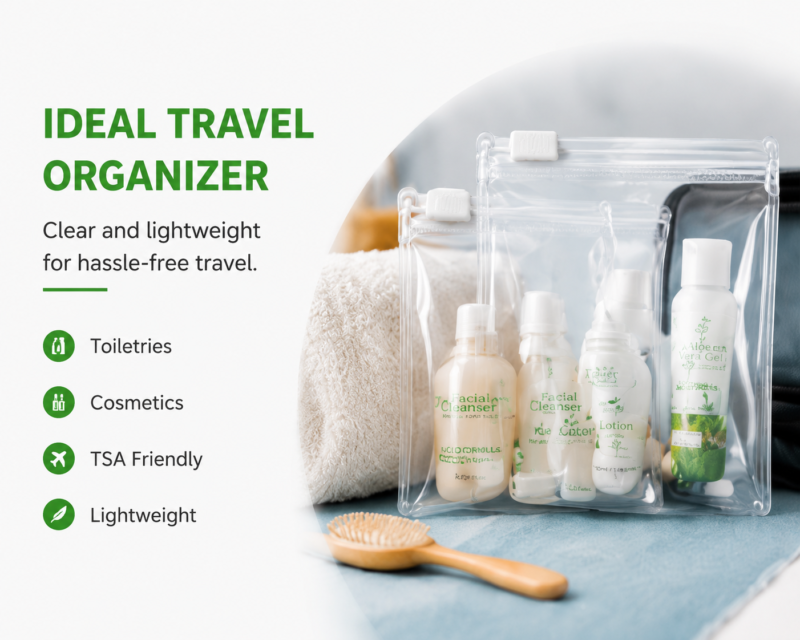 Clear EVA Zipper Bags for Medicine & Pills Packaging