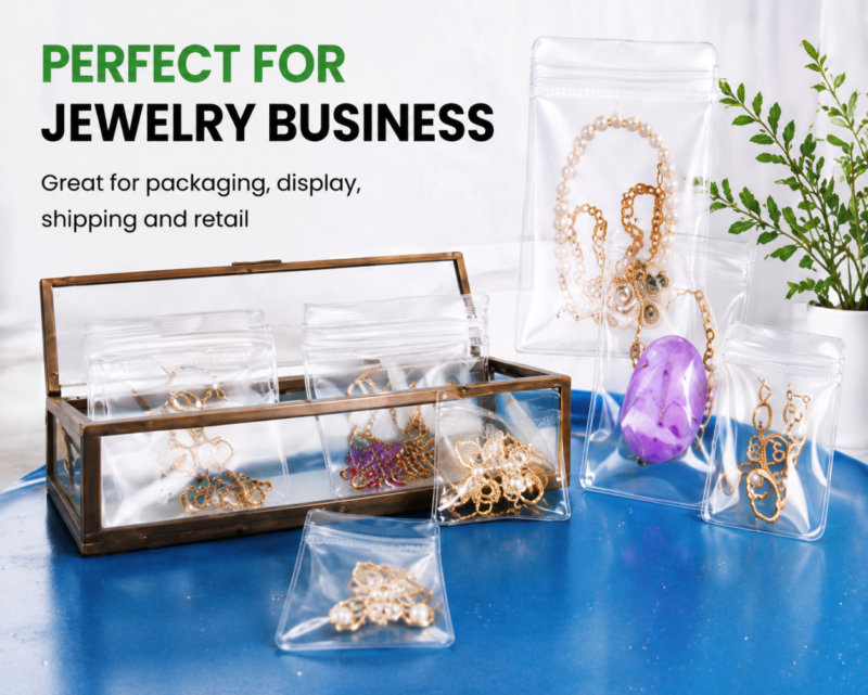 Clear PVC Jewelry Ziplock Bags | Anti-Tarnish PVC Ziplock Pouches