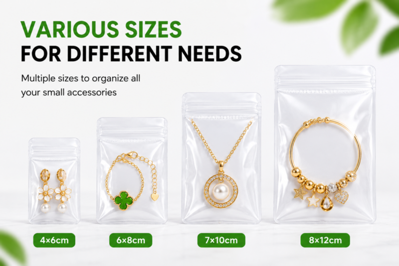Clear PVC Jewelry Ziplock Bags | Anti-Tarnish PVC Ziplock Pouches
