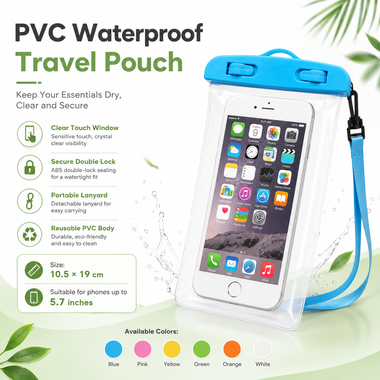 Universal PVC Waterproof Phone Pouch - IPX8 Underwater Dry Bag