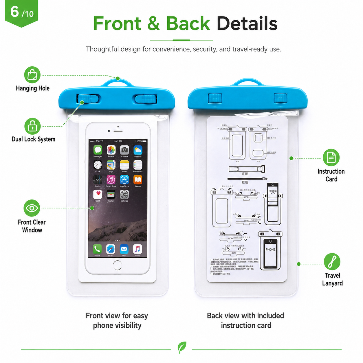 Universal PVC Waterproof Phone Pouch - IPX8 Underwater Dry Bag