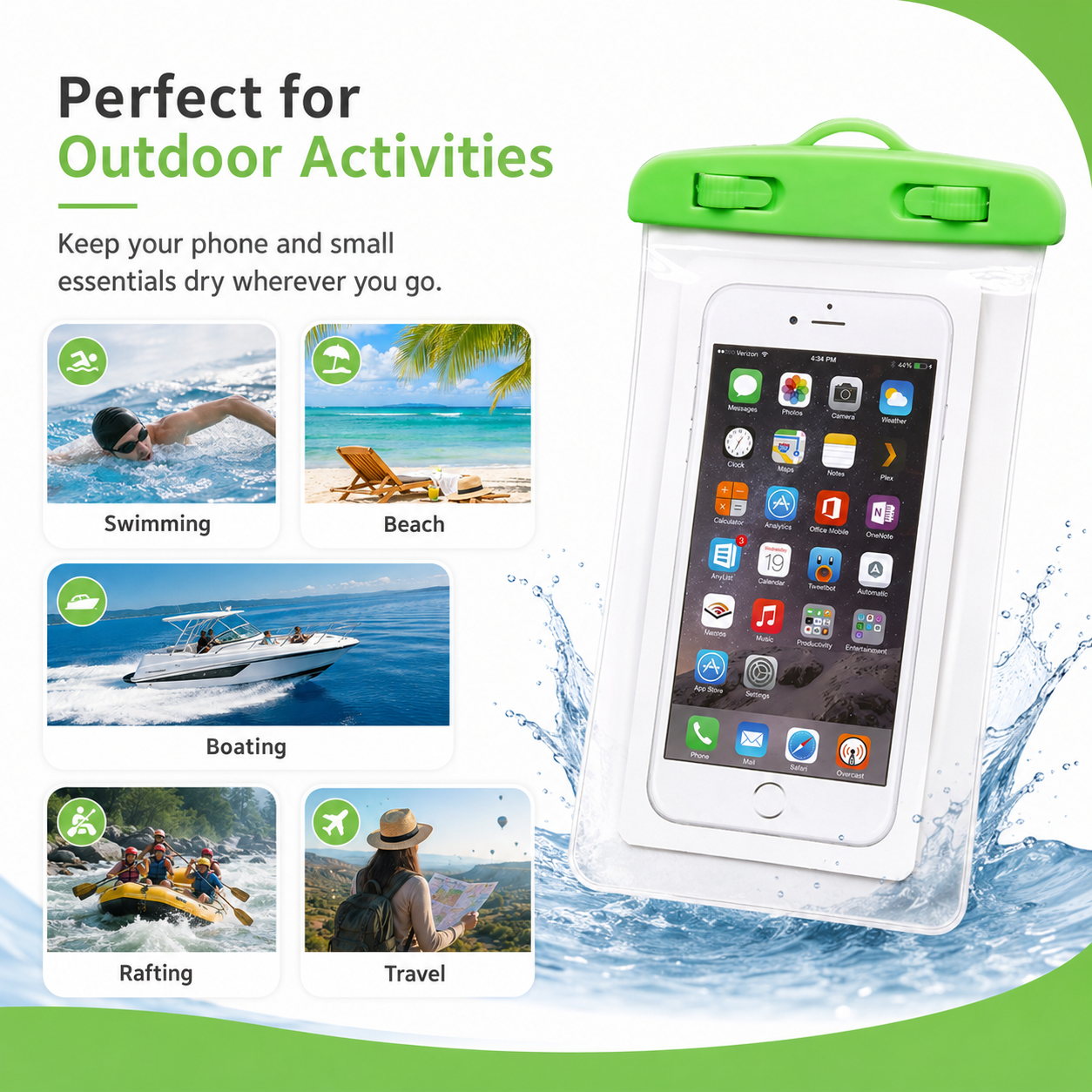 Universal PVC Waterproof Phone Pouch - IPX8 Underwater Dry Bag