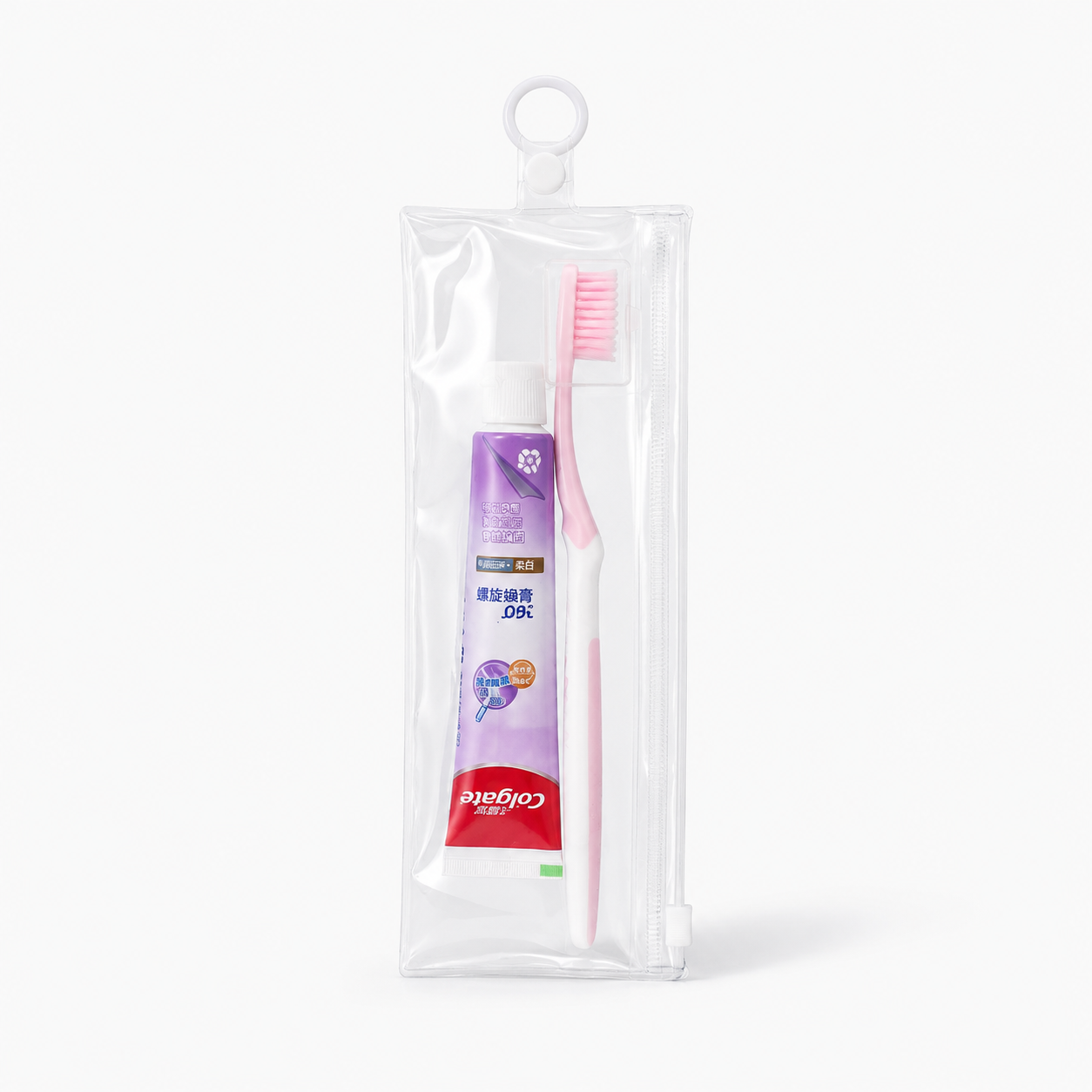 Clear PVC Toothbrush Travel Pouch with Hanging Loop Clear PVC Toothbrush Travel Pouch with hanging loop for toothbrush and toothpaste packaging
