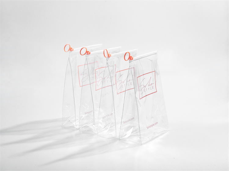 Clear PVC Stand Up Zipper Pouch for Comestic & Beauty Tools Packaging