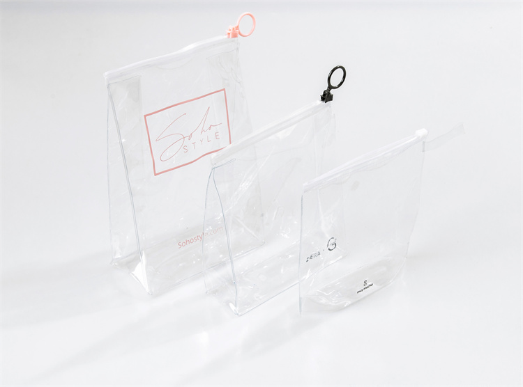 Clear PVC Stand Up Zipper Pouch for Comestic & Beauty Tools Packaging