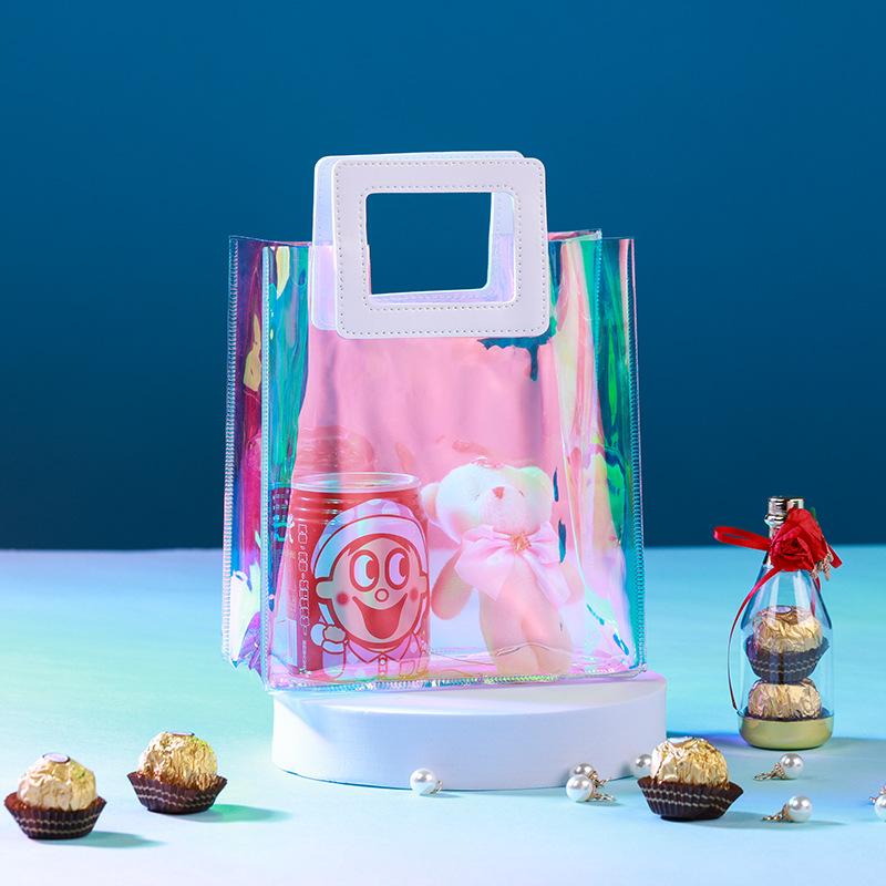 Holographic PVC Tote Bag for Luxury Gift Packaging