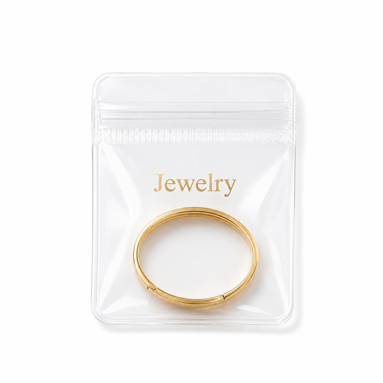 Clear PVC Jewelry Ziplock Bag for Ring Packaging Clear PVC Jewelry Ziplock Bag with gold ring for transparent jewelry packaging