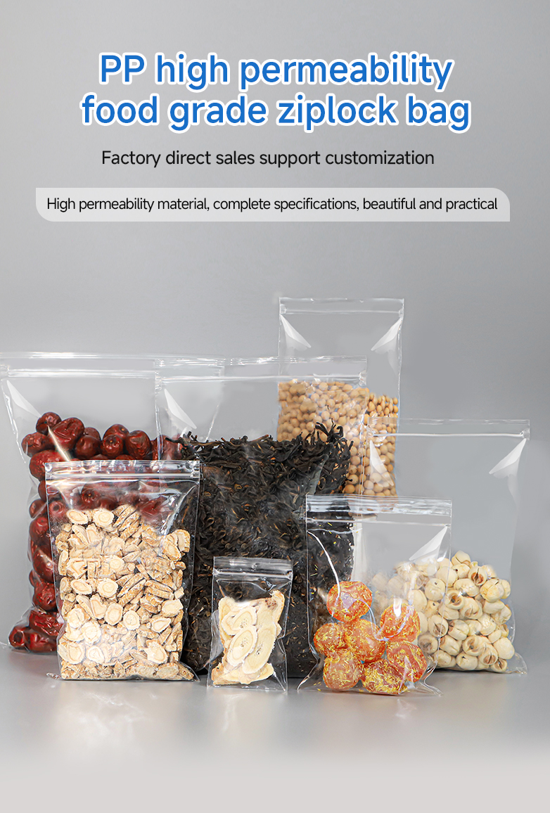 Premium Clear PP Ziplock Bags for Food Packaging & Storage