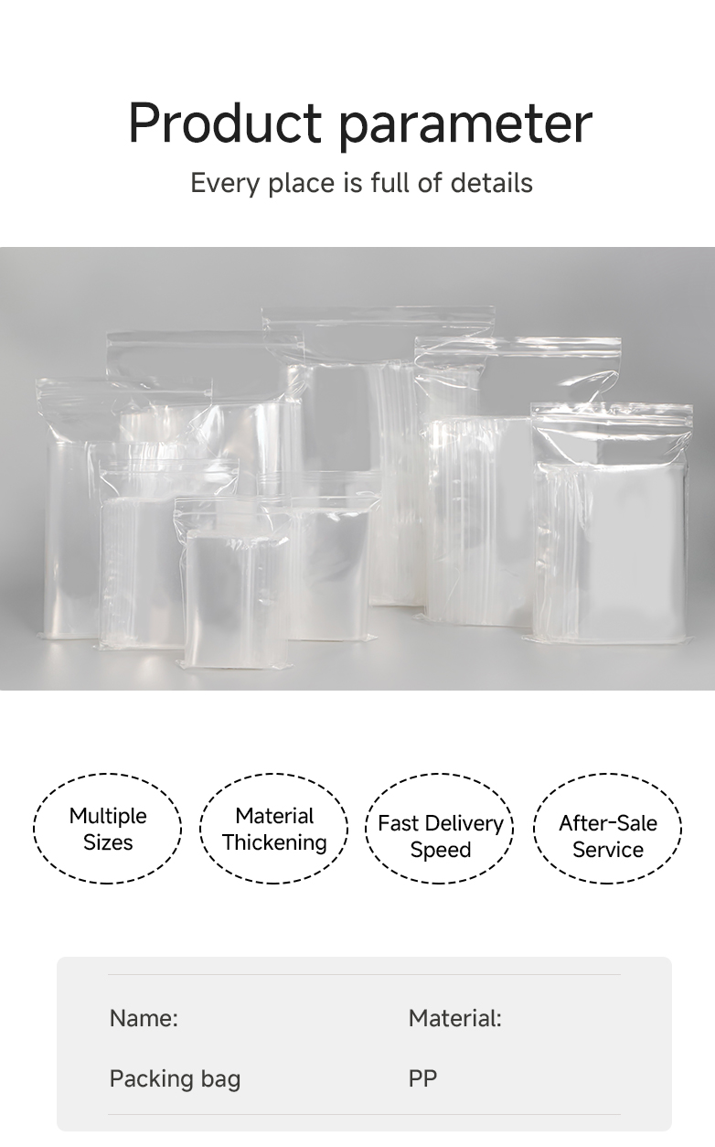 Premium Clear PP Ziplock Bags for Food Packaging & Storage
