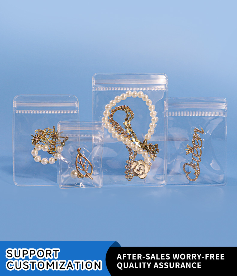 Clear PVC Jewelry Ziplock Bags | Anti-Tarnish PVC Ziplock Pouches