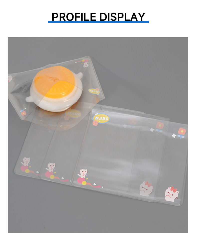 Clear PVC Flat Bags | 질퍽한 장난감 포장용 투명 플라스틱 플랫 파우치
