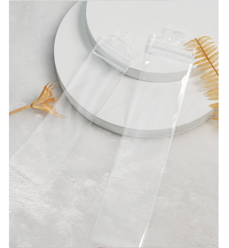 Clear PVC Hanging Hole Pudding Bags for Necklace Packaging| Jewelry Ziplock Pouches