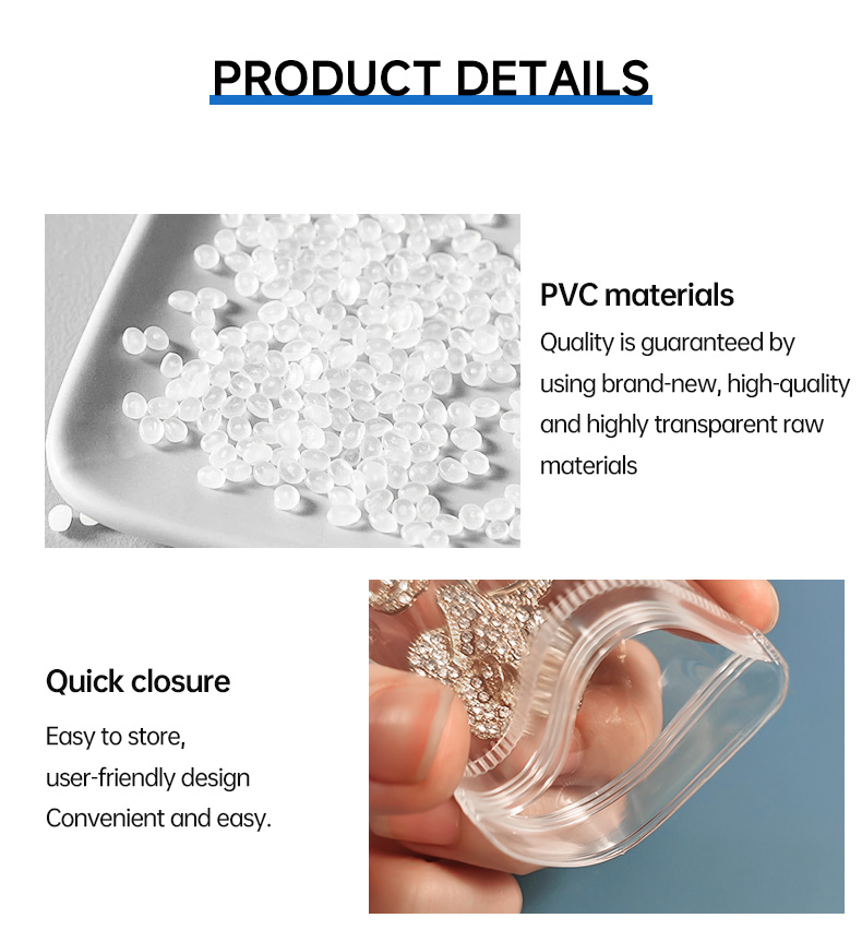 Clear PVC Jewelry Ziplock Bags | Anti-Tarnish PVC Ziplock Pouches