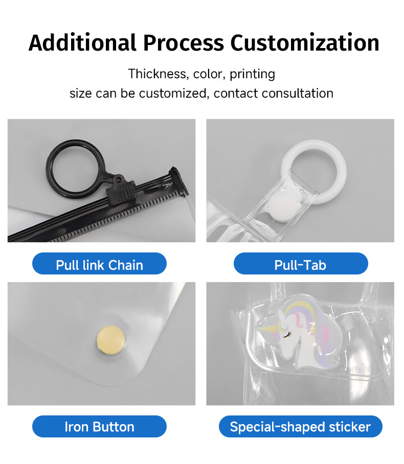 Clear PVC Hanging Hole Pudding Bags for Necklace Packaging| Jewelry Ziplock Pouches