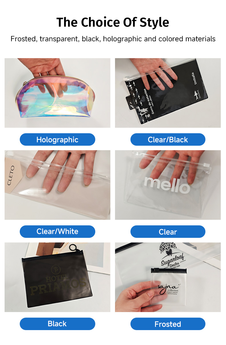 Clear PVC Hanging Hole Ziplock Bags for Coin Jewelry Packaging