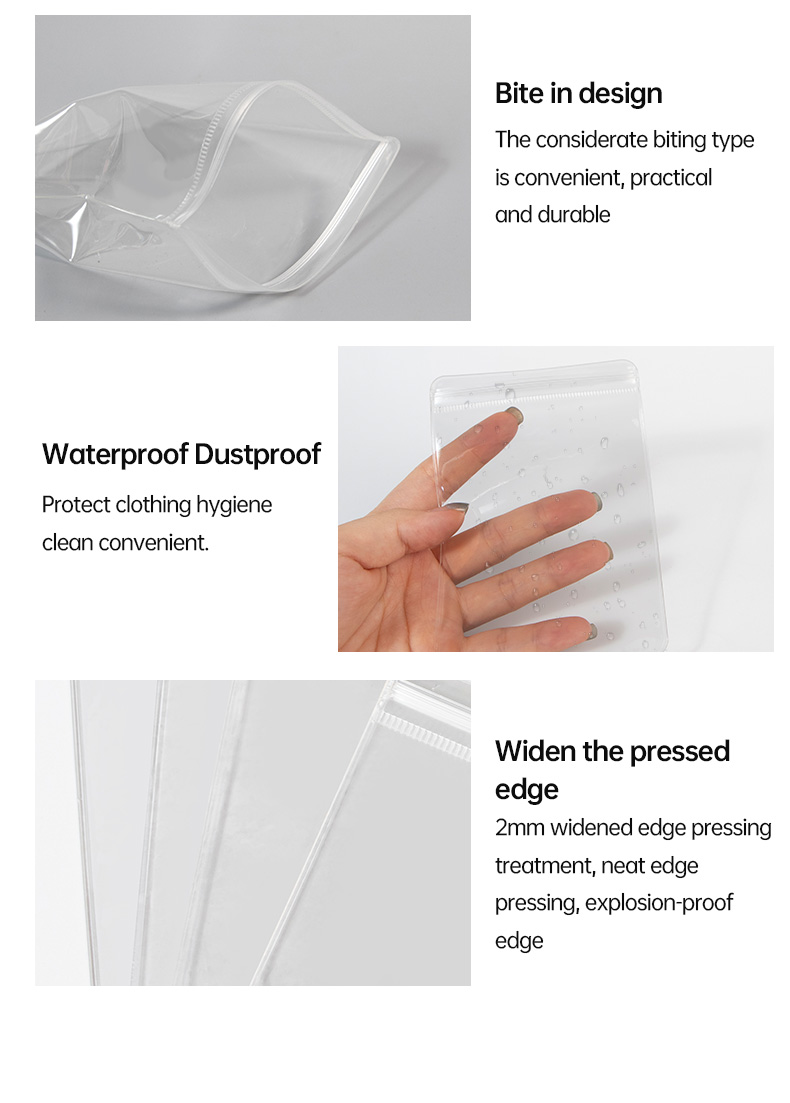 Clear PVC Long Resealed Bags for Makeup Brush Packaging | Cosmetic Tools Storage Ziplock Pouches
