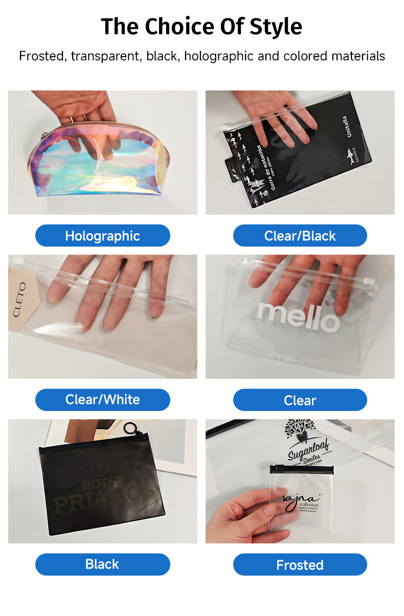 Clear EVA Zipper Bags Perfect Packaging for Hair Jewelry Accessories