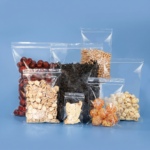 Premium Clear PP Ziplock Bags filled with dried food, tea, and herbs for retail packaging