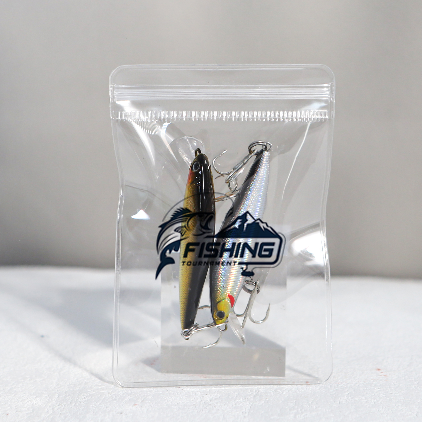 Custom printed fishing lure packaging bags with brand logo