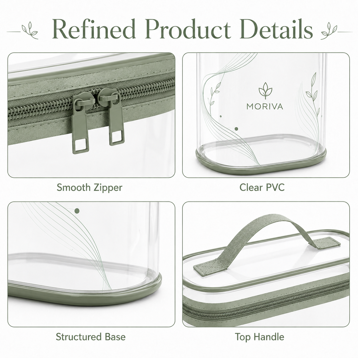 Custom Logo Make up Bag ECO PVC Tsa Toiletry Bag Clear Makeup Cosmetic Bag Organizer