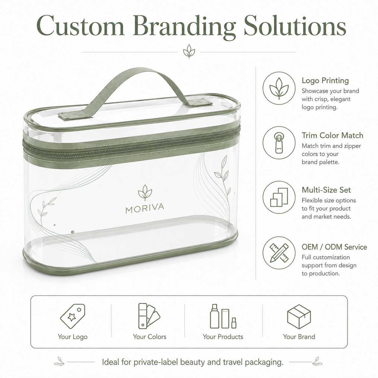 Custom Logo Make up Bag ECO PVC Tsa Toiletry Bag Clear Makeup Cosmetic Bag Organizer