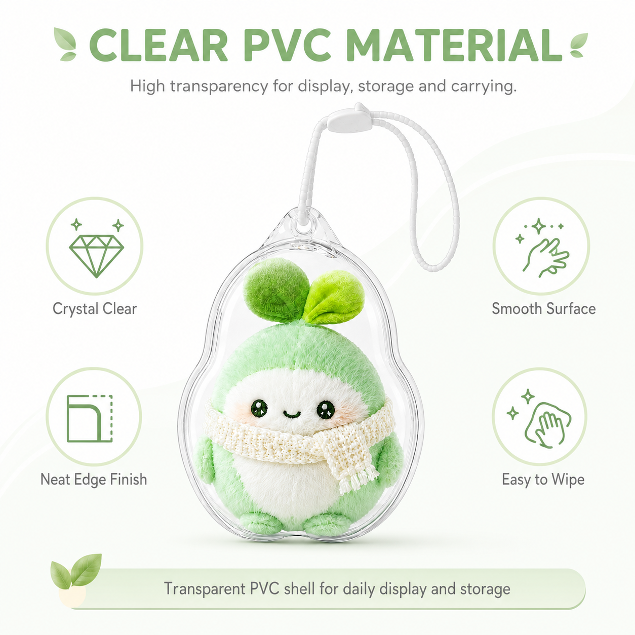 Custom Shaped Doll Dustproof Clear Doll Display Hanging Case Bag Carrying Storage Portable Clear Blind Box Storage Bag