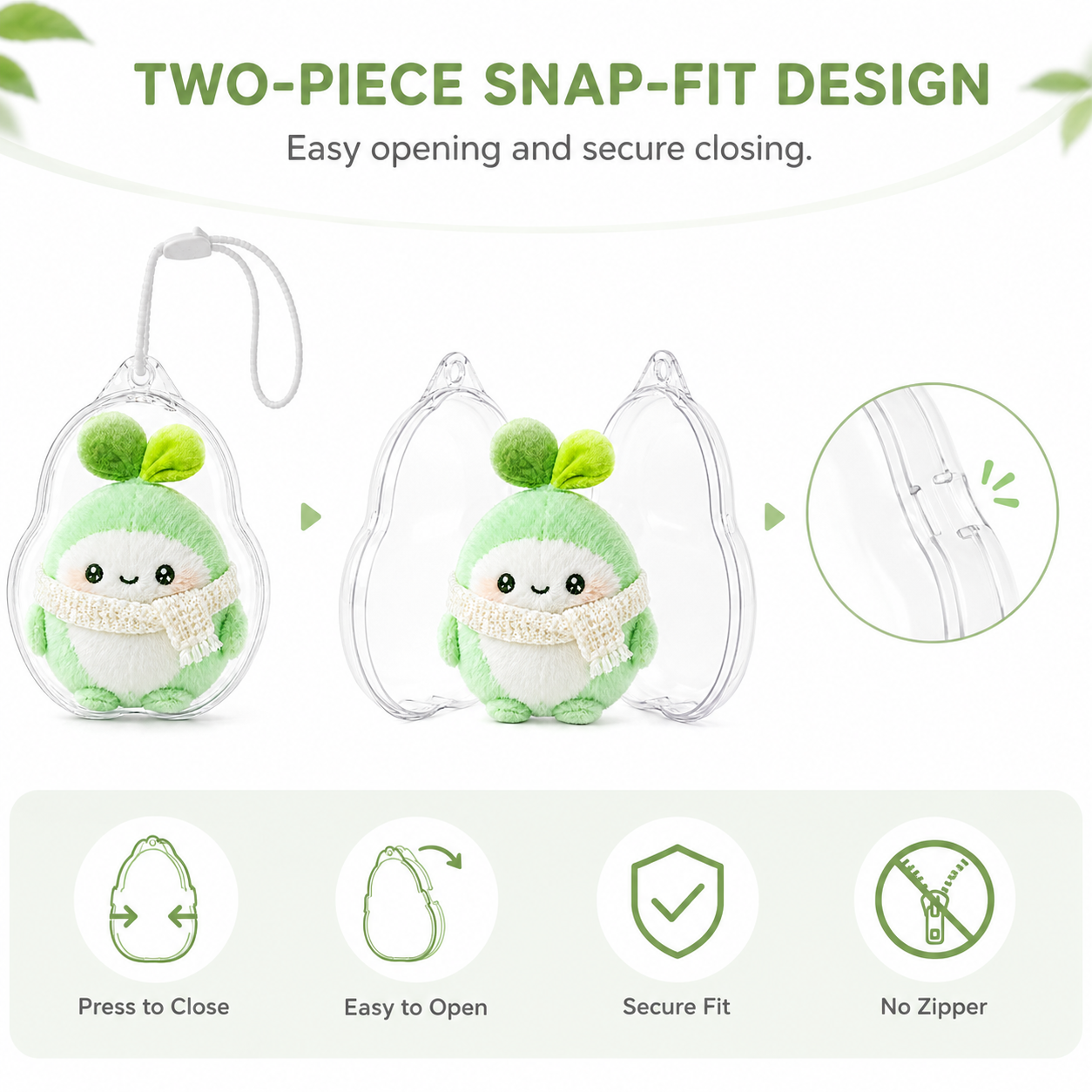 Custom Shaped Doll Dustproof Clear Doll Display Hanging Case Bag Carrying Storage Portable Clear Blind Box Storage Bag