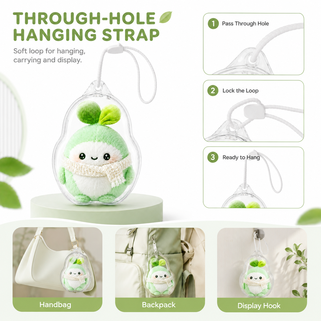 Custom Shaped Doll Dustproof Clear Doll Display Hanging Case Bag Carrying Storage Portable Clear Blind Box Storage Bag