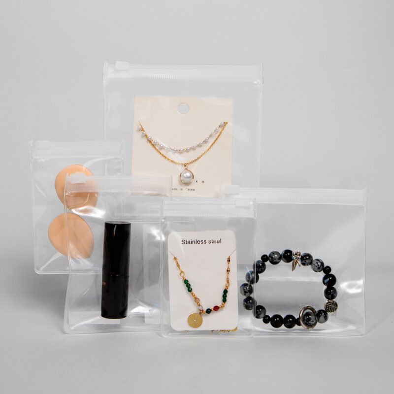 EVA zipper bags vs clear PVC for cosmetics and jewelry packaging