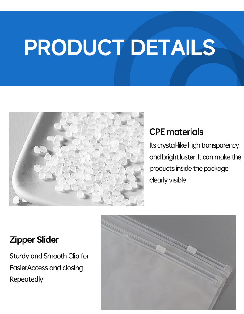 Beg Zip CPE Frosted Tersuai untuk Pembungkusan Pakaian – Borong & Percetakan Logo Tersuai