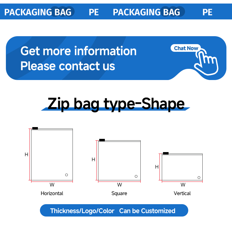 Bolsas con cremallera de PE para embalaje de ropa - Logotipo personalizado & Venta al por mayor en existencia