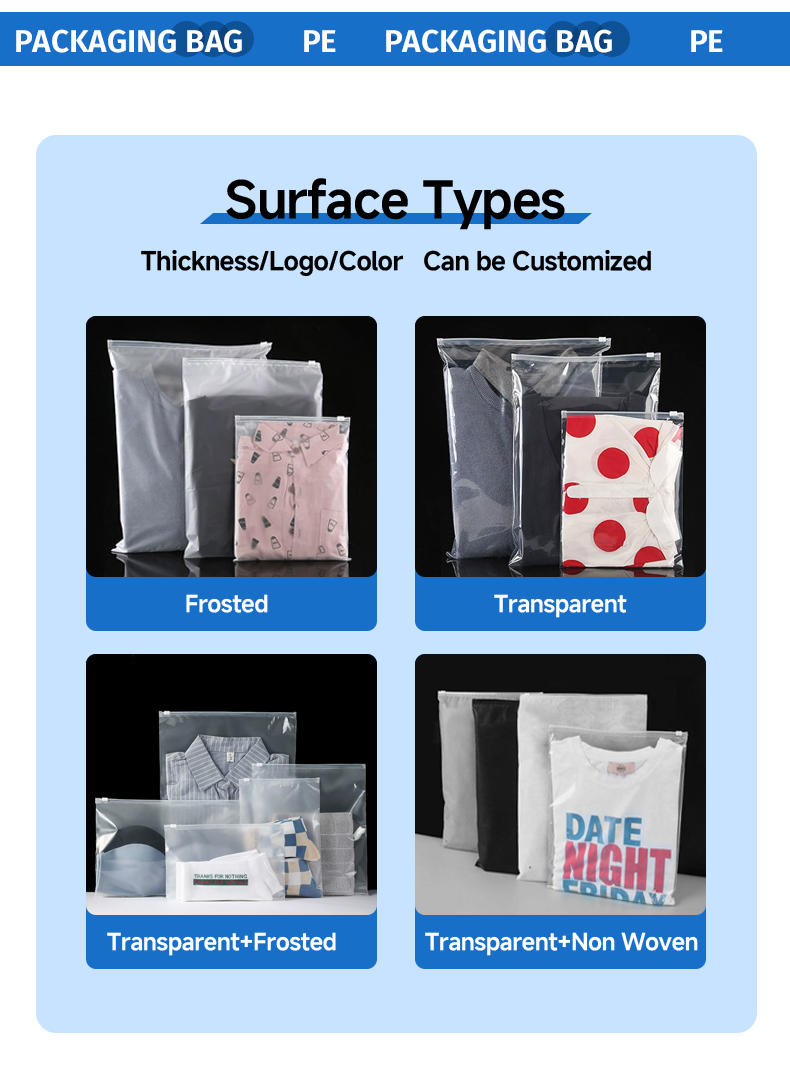 Bolsa con cremallera para ropa de TPU - Bolsa de embalaje para prendas de vestir personalizadas