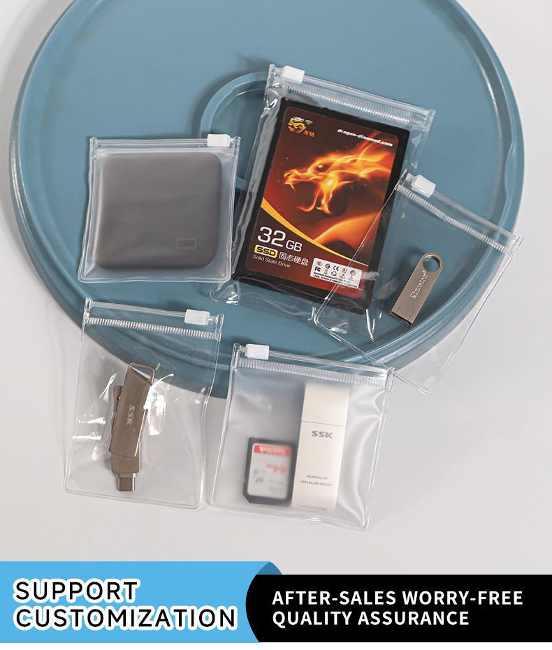 PVC SD Cards & USB Flash Drives Zipper Bag