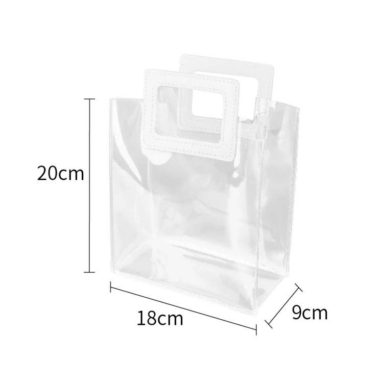 PVC Transparent Handbag Custom Size Luxury Gift Packaging Bags