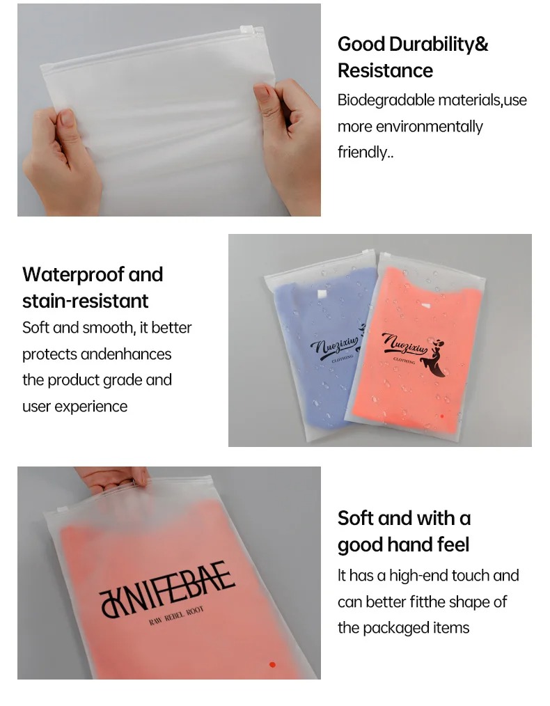 Colthes & Underwear & T-Shirt Zipper Packaging Bag For Clothing