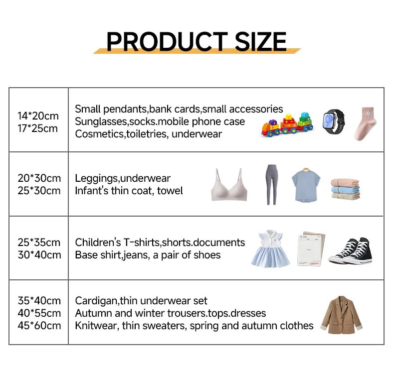 Colthes & Underwear & T-Shirt Zipper Packaging Bag For Clothing